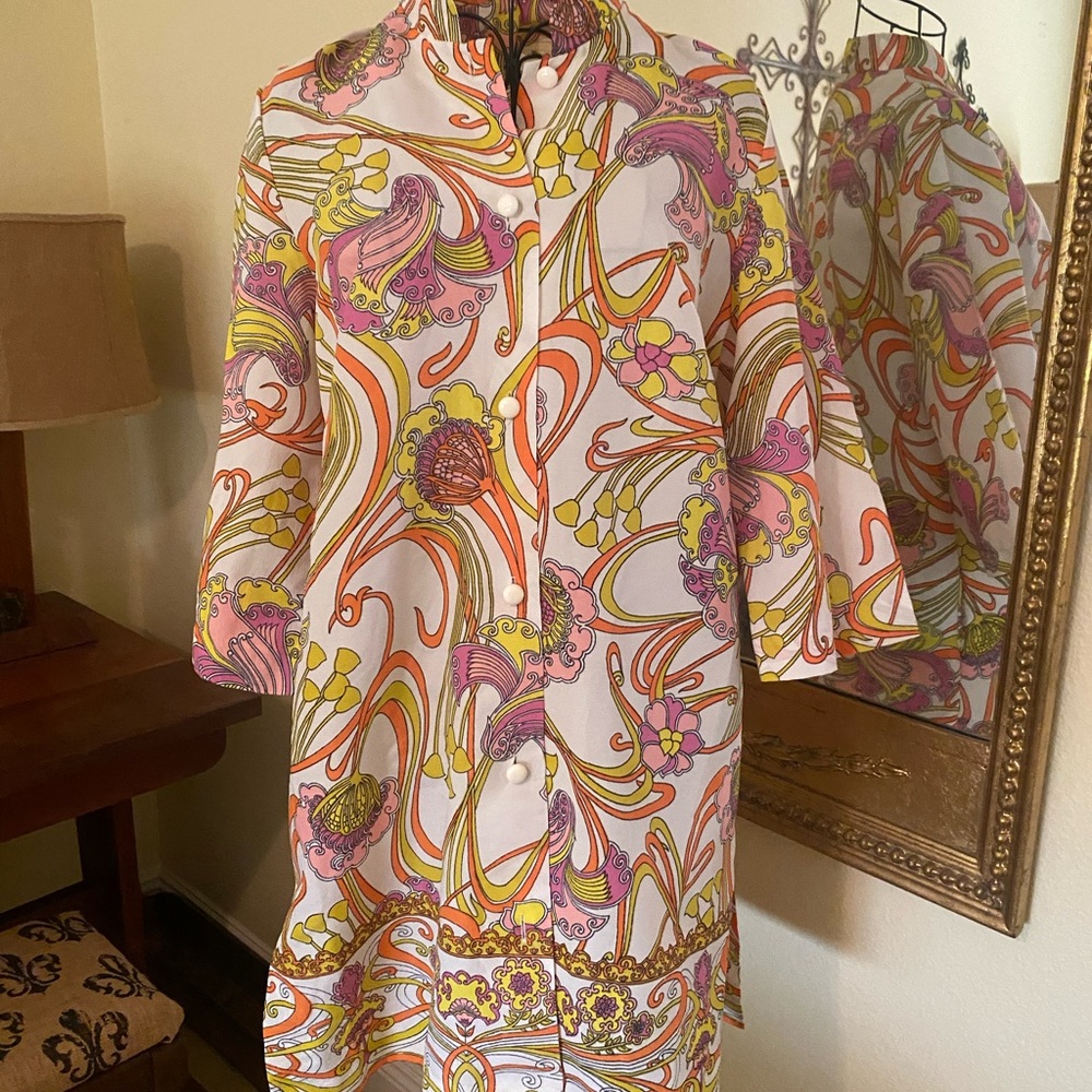 Floral Patterned Women's smock retro 60’s 70’s